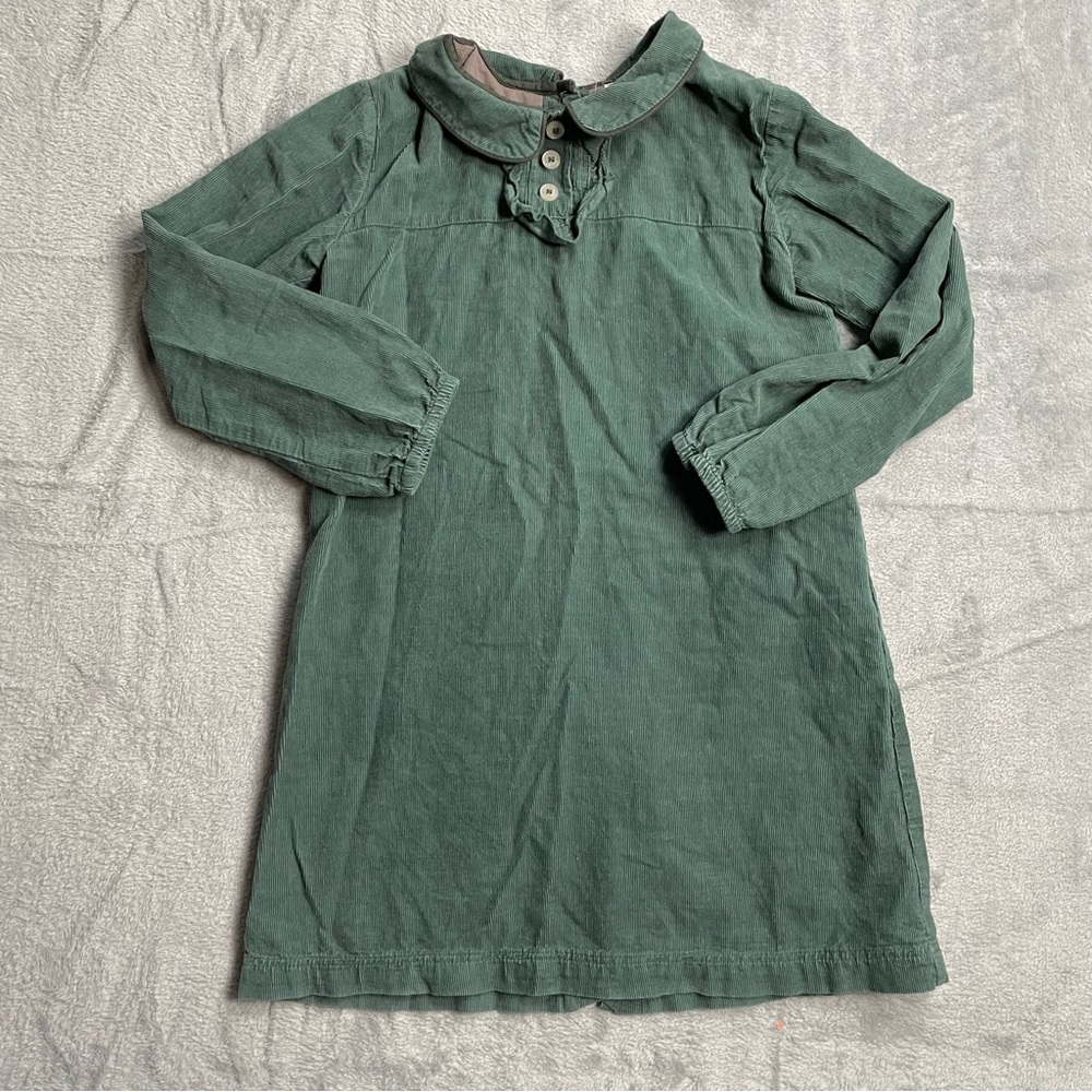 Olive Juice Dress 6 Girls Green‎ Corduroy Prairie Lined